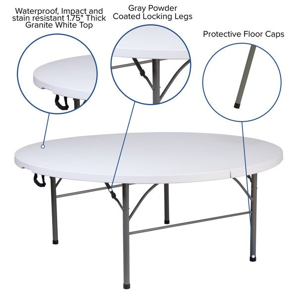 Round Folding Table, 70.75