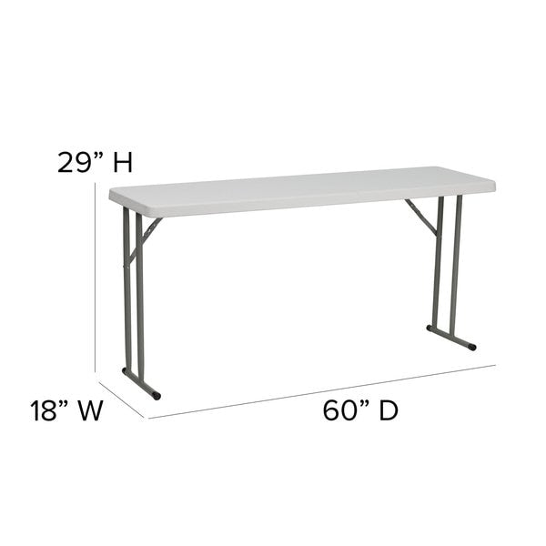 Rectangle Training Table, 18