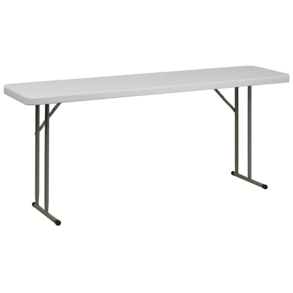 Rectangle Folding Table, 18 W, 70.8 L, 29 H, Burgundy