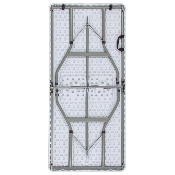 Rectangle Bi-Fold Table, Plstc, White, Adj., 30