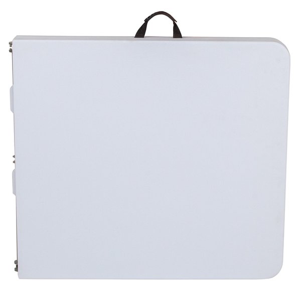 Rectangle Bi-Fold Table, Plstc, White, Adj., 30