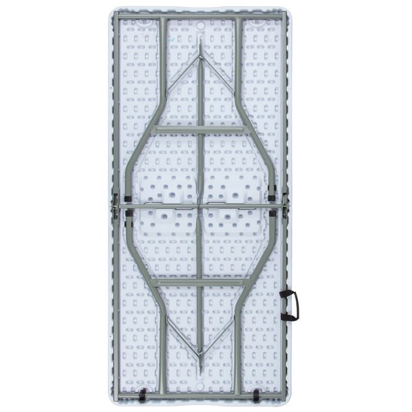 Rectangle Bi-Fold Granite White Plastic Folding Ta, 27.25