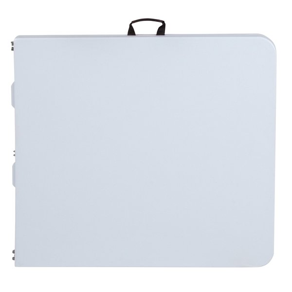 Rectangle Bi-Fold Granite White Plastic Folding Ta, 27.25