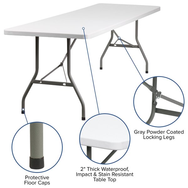 Rectangle Folding Table, 30