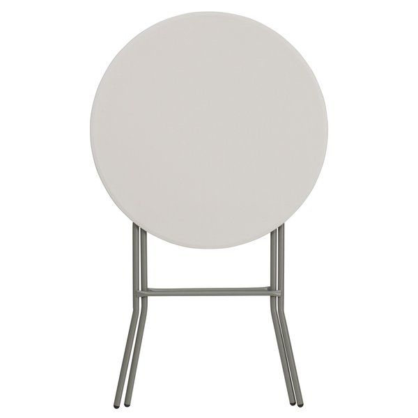 Round Fold Bar Table, Plastic, Rnd, White, 32