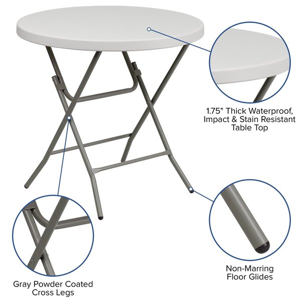 Round Folding Table, 31.5