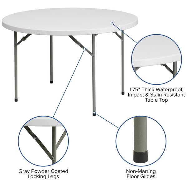 Round Folding Table, 48