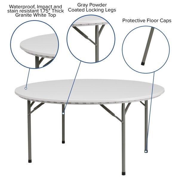 Round Folding Table, 60