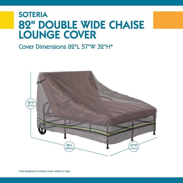 Soteria Grey Patio Chaise Cover, 82