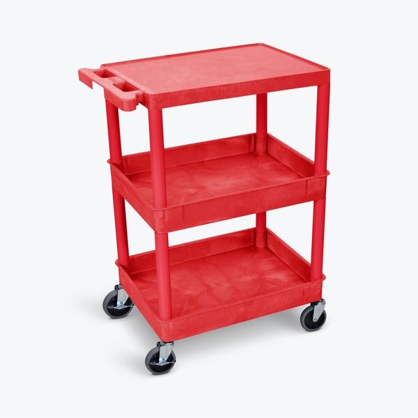 Flat Top and Tub Middle/Bottom Shelf Cart, 24