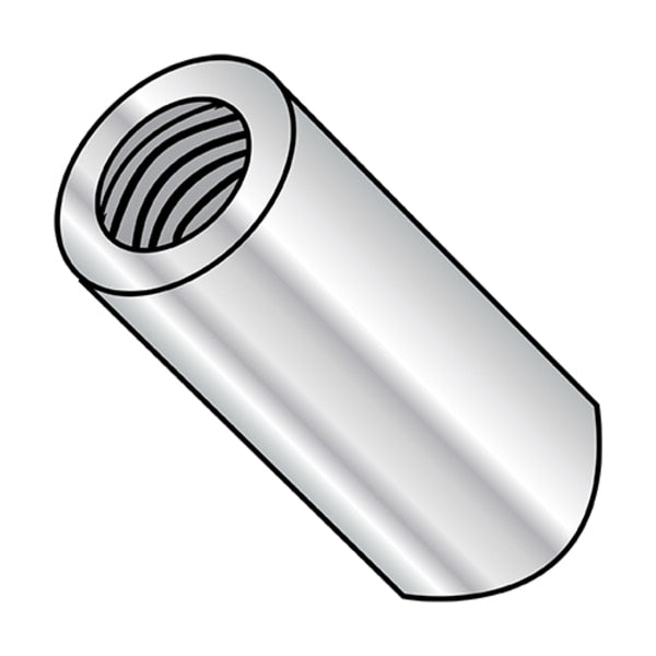 Round Standoffs, #2-56 Thrd Sz, 3/8 in Bd L, Aluminum 1/8 in OD