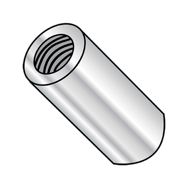 Round Standoffs, #8-32 Thrd Sz, 7/8 in Bd L, Aluminum 1/4 in OD