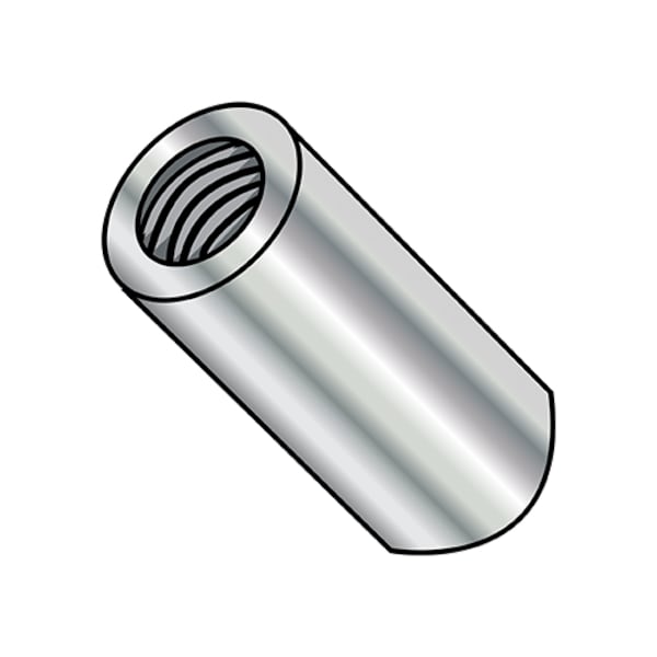 Round Standoffs, #4-40 Thrd Sz, 1 in Bd L, Brass Nickel Plated, 1/4 in OD
