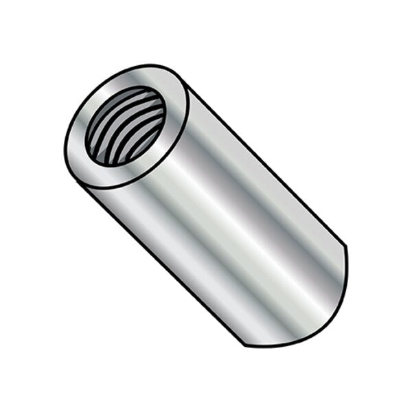 Round Standoffs, #4-40 Thrd Sz, 1/2 in Bd L, Brass Nickel Plated, 1/4 in OD