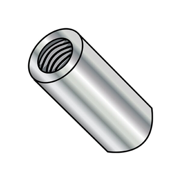 Round Standoffs, #4-40 Thrd Sz, 5/16 in Bd L, Brass Nickel Plated, 1/4 in OD