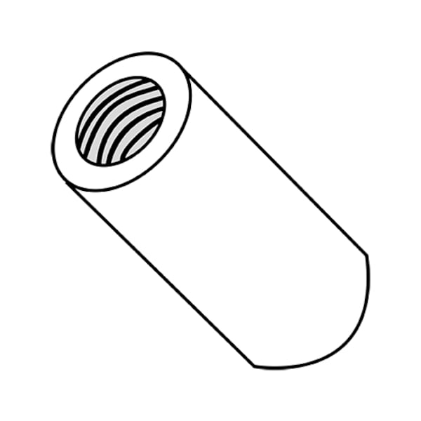 Round Standoffs, #4-40 Thrd Sz, 1/2 in Bd L, Nylon 1/4 in OD