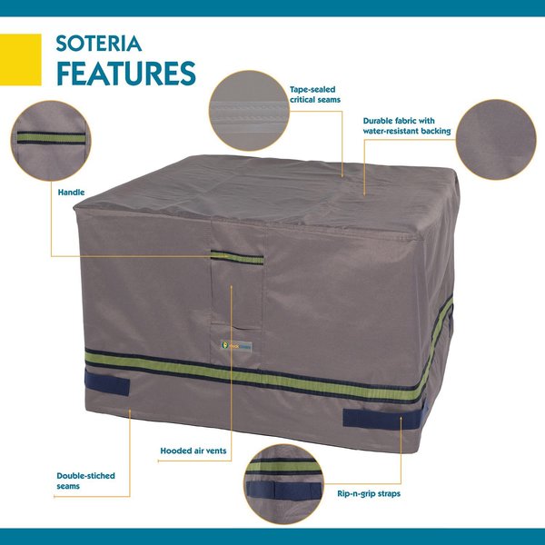 Soteria Grey RainProof Patio Square Fire Pit Cover, 40