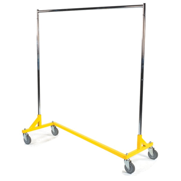 Rolling Garment Rack 24âDx48âLx72âH w/5âcasters (2 swvl/2 brk) YL Base