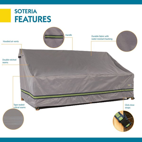 Soteria Grey RainProof Patio Loveseat Cover, 38