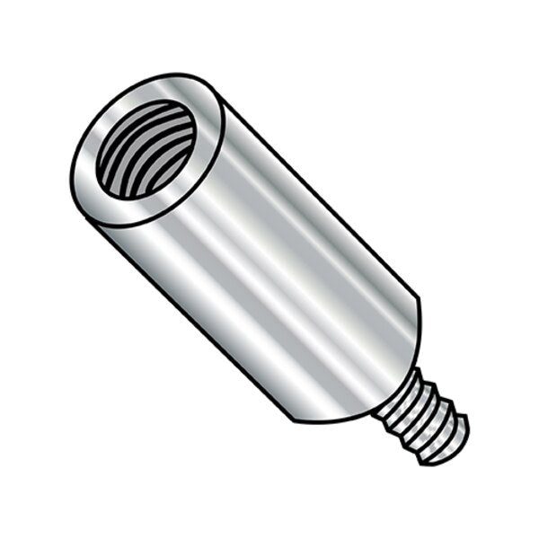 Round Standoffs, #4-40 Thrd Sz, 1-1/8 in Bd L, Stainless Steel Plain, 3/16 in OD