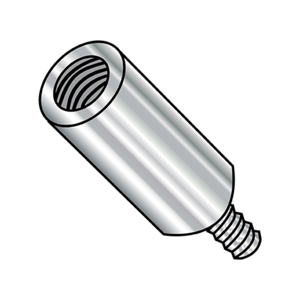 Round Standoffs, #4-40 Thrd Sz, 1-1/4 in Bd L, Stainless Steel Plain, 3/16 in OD