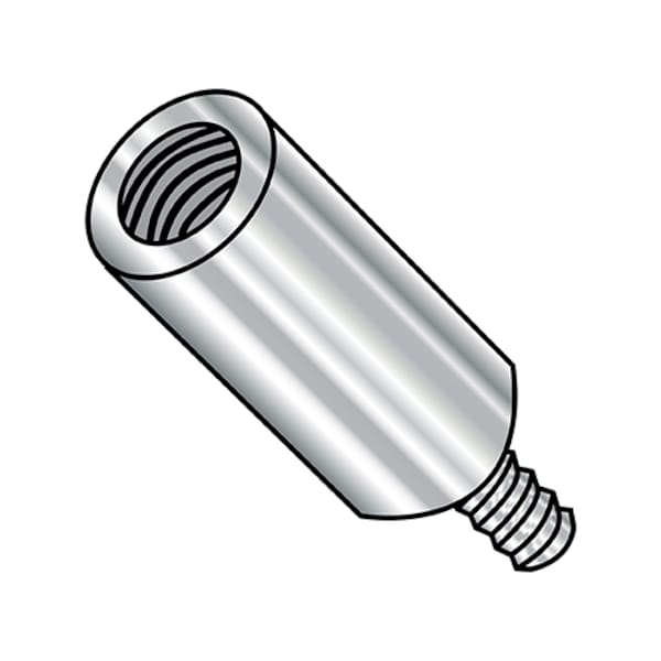 Round Standoffs, #4-40 Thrd Sz, 7/8 in Bd L, Stainless Steel Plain, 1/4 in OD