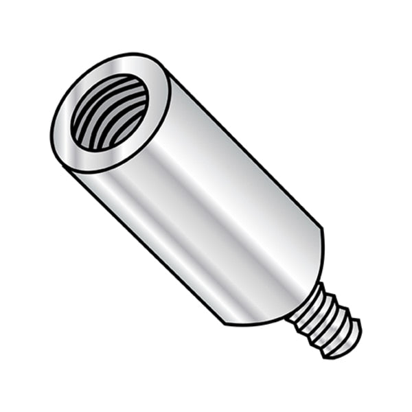 Round Standoffs, #4-40 Thrd Sz, 5/8 in Bd L, Aluminum 3/16 in OD