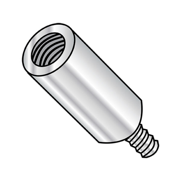 Round Standoffs, #4-40 Thrd Sz, 7/8 in Bd L, Aluminum 1/4 in OD