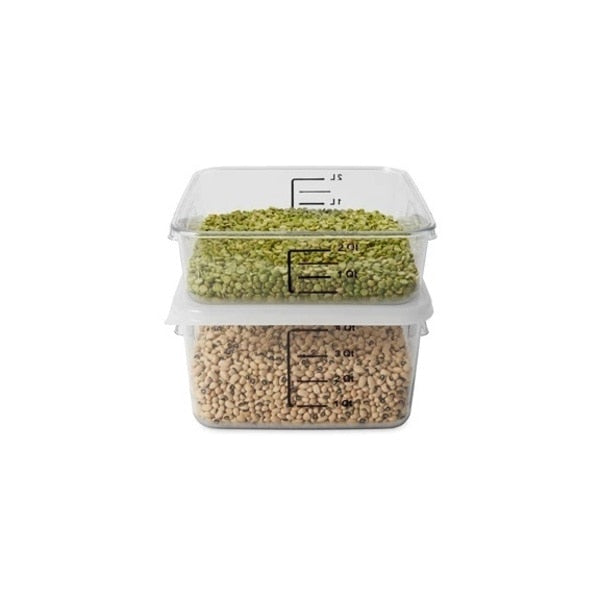 Square Storage Container, 2 qt, Clear