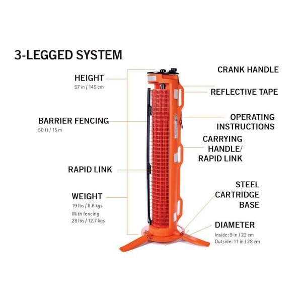 RR-FS-50-OR - 50Ft 3-Legged System