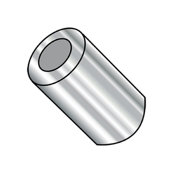 Round Spacer, #6 Screw Size, Stainless Stainless Steel, 3/16 in Overall Lg