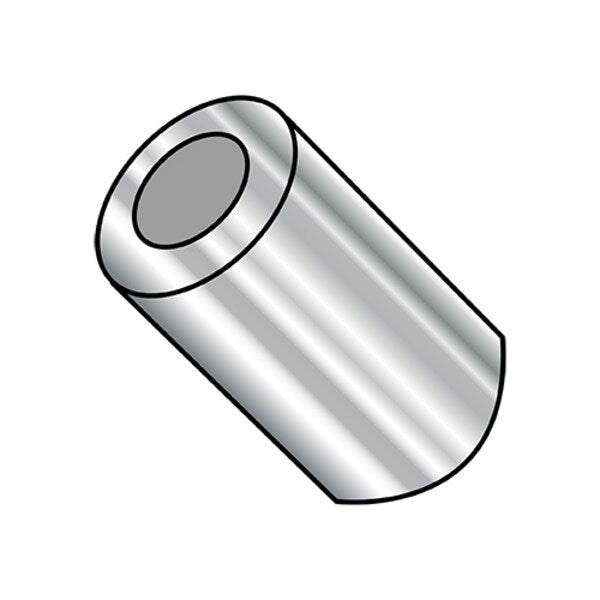 Round Spacer, Plain Stainless Steel, 5/16 in Overall Lg, #10 Inside Dia