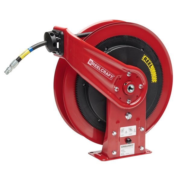 Spring Return Hose Reel , 3/8 in Hose Dia., 50 ft Length,