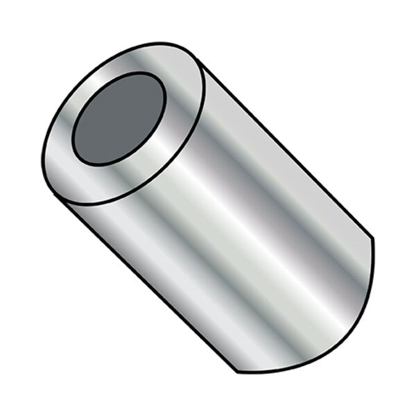 Round Spacer, #4 Screw Size, Nickel Brass, 1/2 in Overall Lg