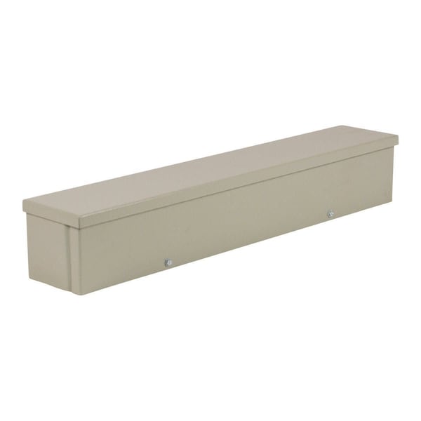 8 in H x 10 in W x 24 in D Embossed Mounting Holes Mount N3R GUTTER 8X8X24 CRBN STL, GRAY