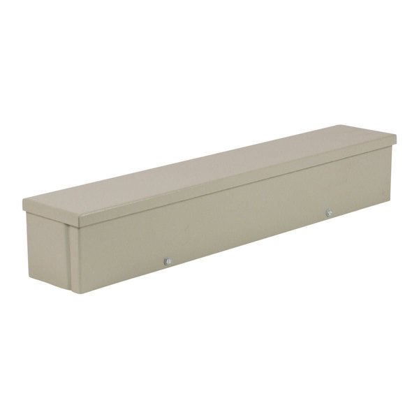 10 in H x 10 in W x 60 in D Embossed Mounting Holes Mount N3R GUTTER 10X10X60 CRBN STL, GRAY