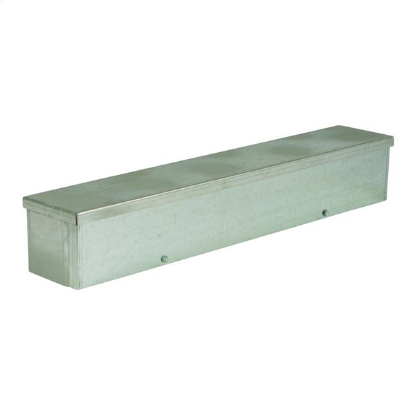 8 in H x 12 in W x 36 in D Embossed Mounting Holes Mount N3R GUTTER 8X8X36 CRBN STL, GALV