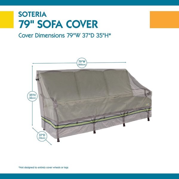 Soteria Grey RainProof Patio Sofa/Loveseat Cover, 37