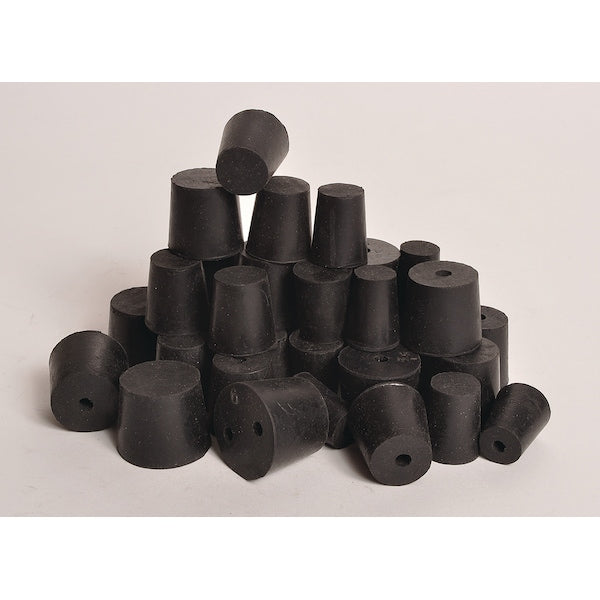 Rubber Stoppers, 2-Hole, #6 1/2, PK 16