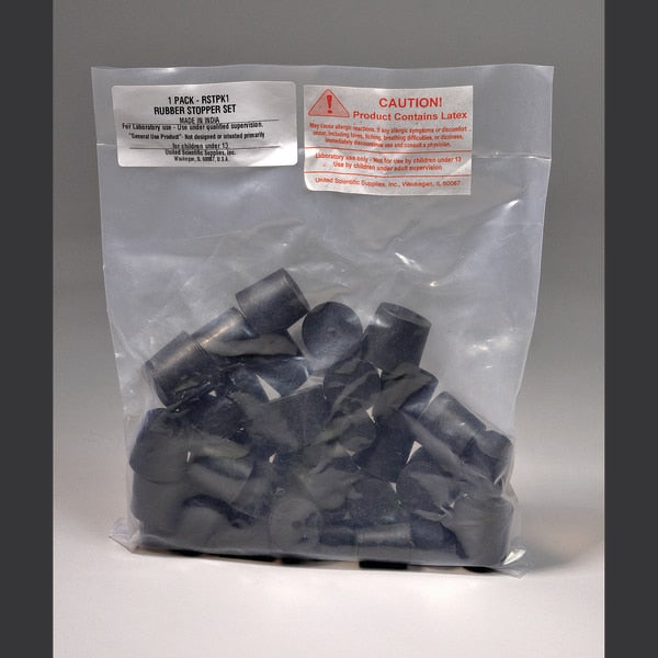 Rubber Stopper Assortment, 2-Hole, PK 28