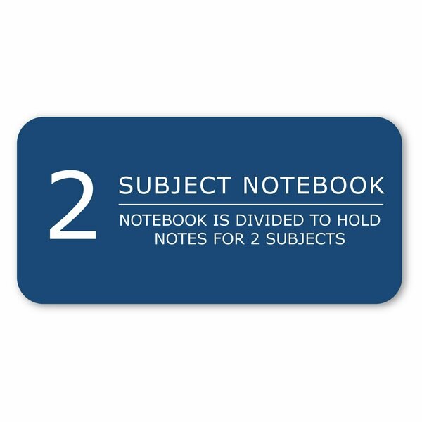 Case of 2 Subject Notebooks, 2 Pockets, 11