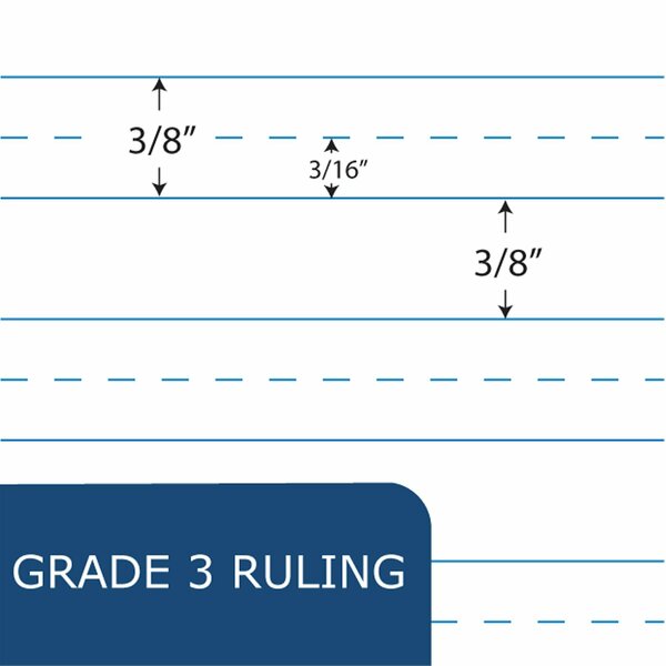 Case of Red Marble Composition Notebooks, Grade 3 Skip Line Ruled, 80 sht, 9.75