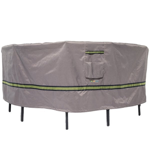 Soteria Grey RainProof Patio Round Table Set Cover, 76