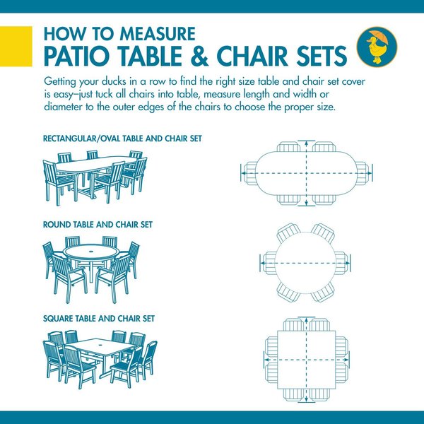 Soteria Grey RainProof Patio Round Table Set Cover, 108