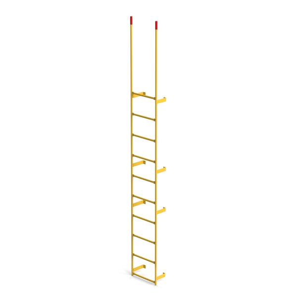 Walk Through Dock Ladder, Wall Mount, 10 Rungs, 9'2