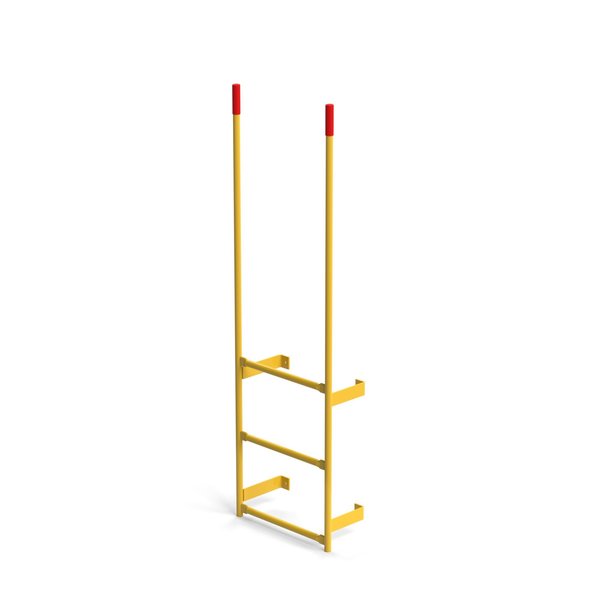 Walk Through Dock Ladder, Wall Mount, 3 Rungs, 2'2