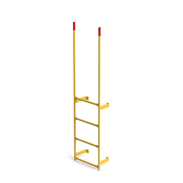 Walk Through Dock Ladder, Wall Mount, 4 Rungs, 3'2
