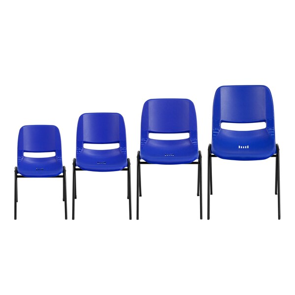 Stack Chair, Navy w/ Black Frame, 14