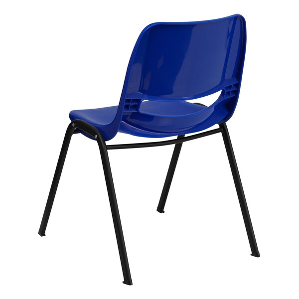 Stack Chair, Navy w/ Black Frame, 14