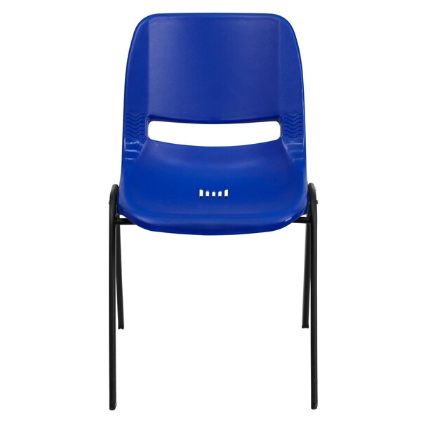 Stack Chair, Navy w/ Black Frame, 14